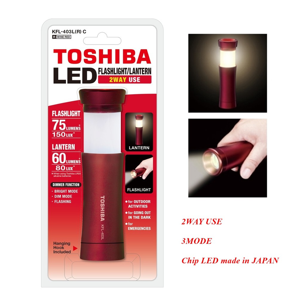 Toshiba Linterna 403 BP Mini LED Roja · Blíster 1 ud