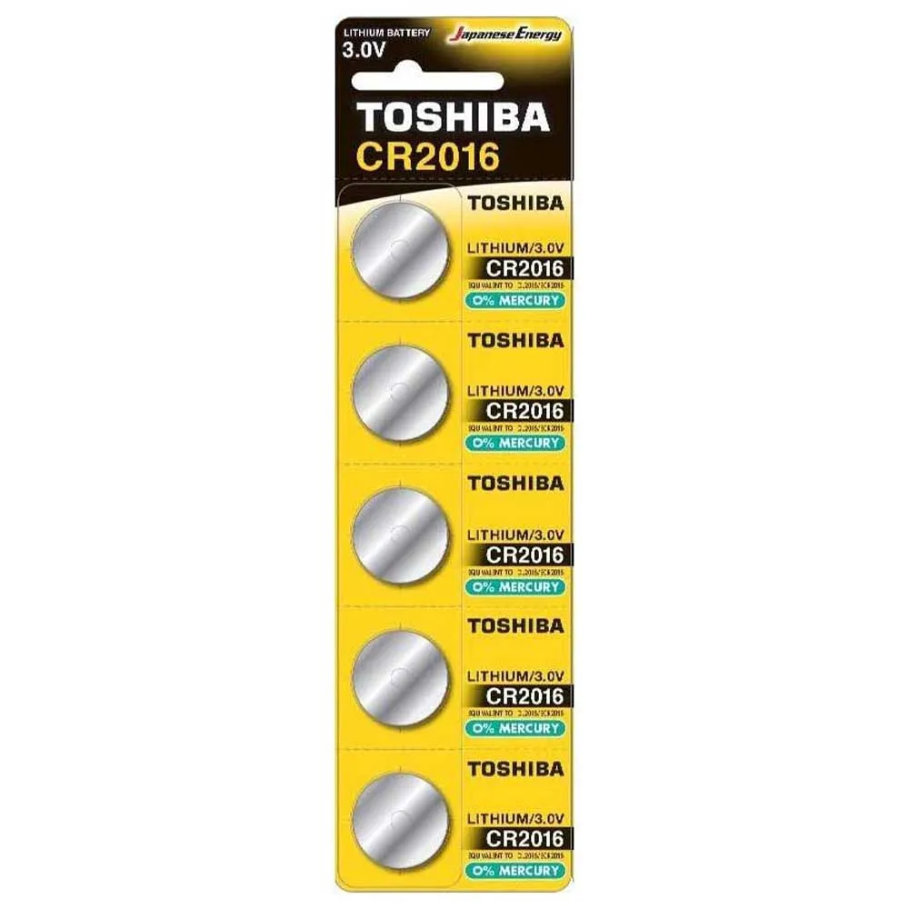 Toshiba Pila Botón Litio (CR2016) · Blíster 5 uds