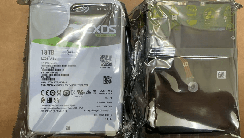 Seagate Exos 18TB 3.5" — ST18000NM000J