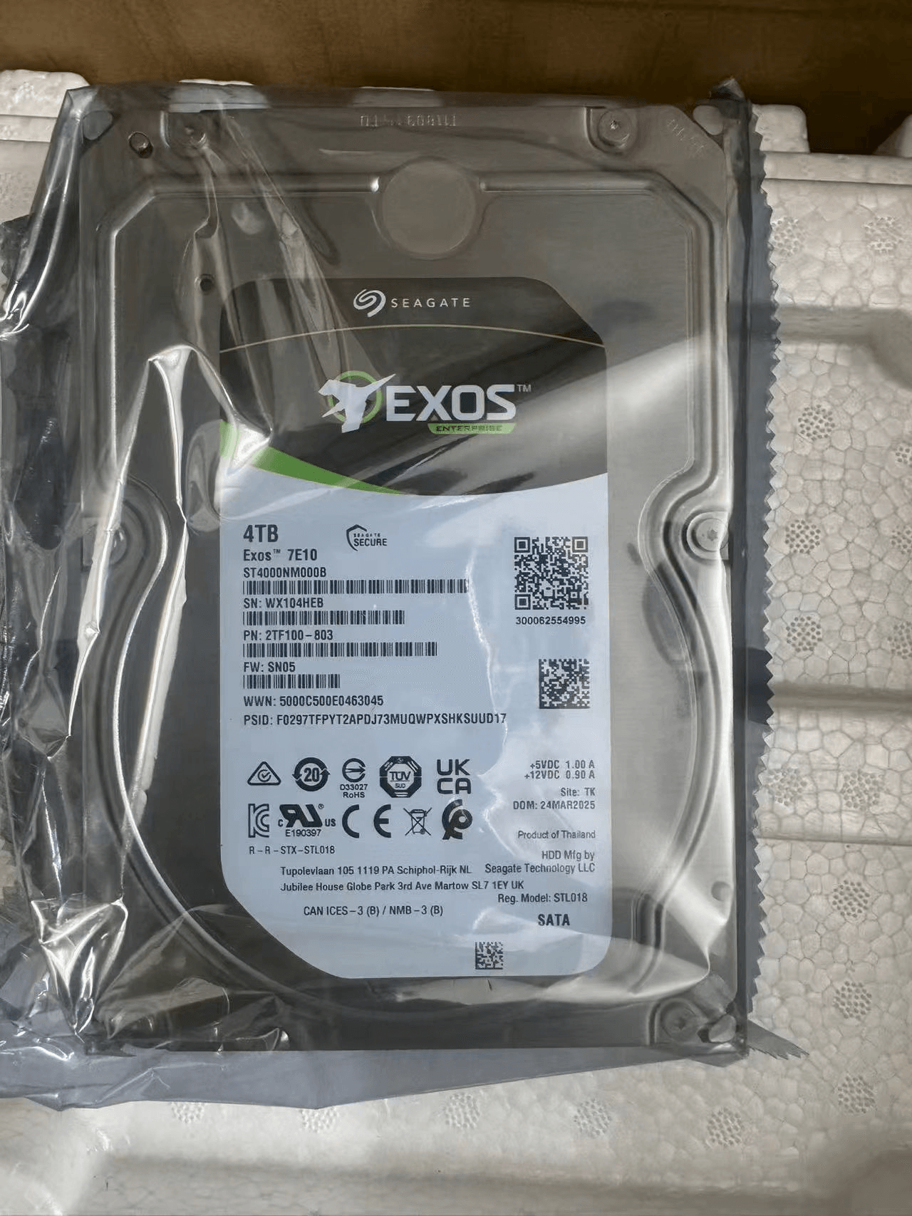 Seagate Exos 4TB 3.5" — ST4000NM000B