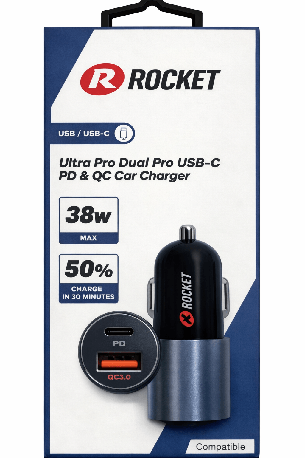 USB-C PD & QC Car Charger