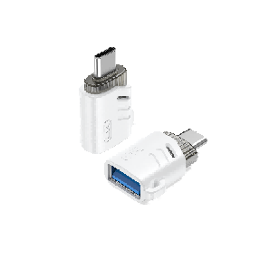 NB256B USB-A Female to Type-c OTG Adapter (with Lanyard) White