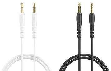 NB-R270 Round PVC 3.5 to 3.5 1m Audio Cable White