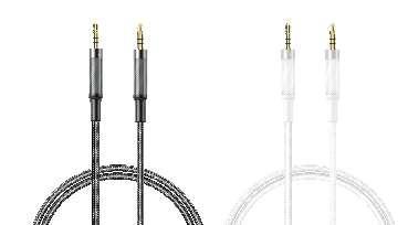 NB-R279C 3.5 to 3.5 Brushed Clear Audio Cable White